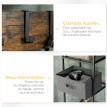 Vestiaire d'entrée banc multi-rangement INDUS aspect bois