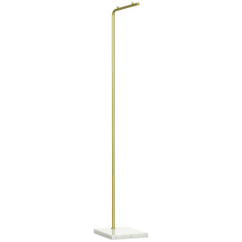 Portemanteau portant à vêtements GOLDY doré base marbre blanc
