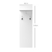 Porte-manteau mural étagère alu ISABELA blanc