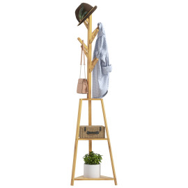 Porte-manteau sur pied SANTIAGO bois bambou