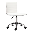 Chaise de bureau design style Chesterfield ANSELM blanc