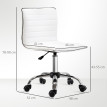 Chaise de bureau design style Chesterfield ANSELM blanc