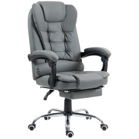Fauteuil de bureau manager inclinable repose-pied HELMUT gris