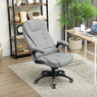 Fauteuil de bureau direction massant chauffant MATILDA gris clair