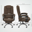 Fauteuil de bureau manager dossier inclinable HARRISON lin beige