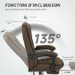 Fauteuil de bureau manager dossier inclinable HARRISON lin beige
