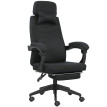 Fauteuil de bureau manager repose-pied intégrés JOYCE noir