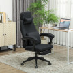 Fauteuil de bureau manager repose-pied intégrés JOYCE noir