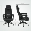 Fauteuil de bureau manager repose-pied intégrés JOYCE noir