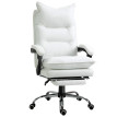 Fauteuil de bureau direction avec repose-pied CALIF blanc