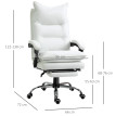 Fauteuil de bureau direction avec repose-pied CALIF blanc
