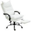 Fauteuil de bureau direction avec repose-pied CALIF blanc