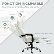 Fauteuil de bureau direction avec repose-pied CALIF blanc