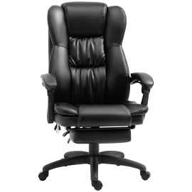 Fauteuil bureau massant inclinable réglable VINCETTO noir