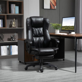Fauteuil bureau massant inclinable réglable VINCETTO noir