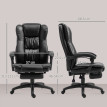 Fauteuil bureau massant inclinable réglable VINCETTO noir