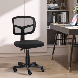 Chaise de bureau ergonomique réglable VINZETTA maille noir