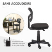 Chaise de bureau ergonomique réglable VINZETTA maille noir