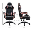 Chaise gaming de bureau inclinable LAURETTA noir et rose