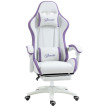 Chaise de bureau gaming inclinable VINO blanche et mauve