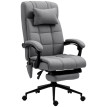 Chaise de bureau massante et chauffante LOVITTO grise