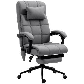 Chaise de bureau massante et chauffante LOVITTO grise