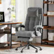 Chaise de bureau massante et chauffante LOVITTO grise