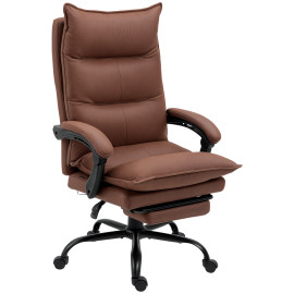 Fauteuil de bureau massant chauffant JANUO marron et noir
