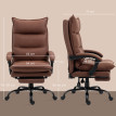 Fauteuil de bureau massant chauffant JANUO marron et noir