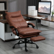 Fauteuil de bureau massant chauffant JANUO marron et noir