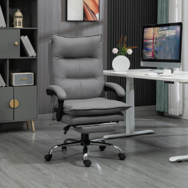 Fauteuil de bureau massant chauffant MONICA gris et noir