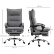 Fauteuil de bureau massant chauffant MONICA gris et noir
