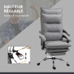 Fauteuil de bureau massant chauffant MONICA gris et noir