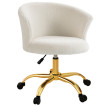 Chaise de bureau design chromé PINSETTO vert et or