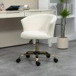 Chaise de bureau design chromé PINSETTO vert et or