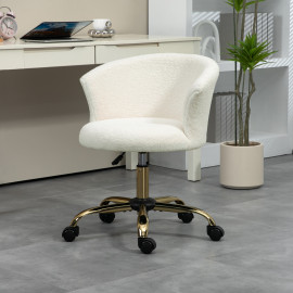Chaise de bureau design chromé PINSETTO vert et or