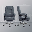 Fauteuil de bureau massant inclinable velours LORENDA gris