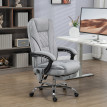 Fauteuil de bureau manager massant chauffant velours JULIA gris