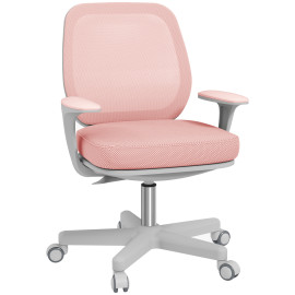Chaise de bureau ergonomique revêtement maille SONIA rose