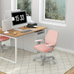 Chaise de bureau ergonomique revêtement maille SONIA rose