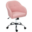Chaise de bureau design effet capitonné MEZZO rose