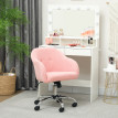 Chaise de bureau design effet capitonné MEZZO rose