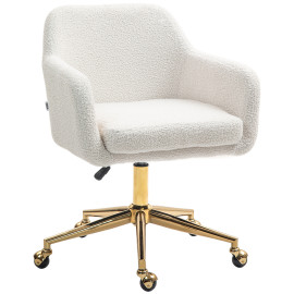 Chaise de bureau style Art déco FRANCESCA crème