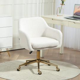 Chaise de bureau style Art déco FRANCESCA crème