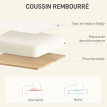 Chaise de bureau style Art déco FRANCESCA crème