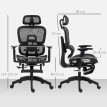 Fauteuil de bureau ergonomique grand confort EVAN noir