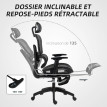 Fauteuil de bureau ergonomique grand confort EVAN noir