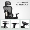 Fauteuil de bureau ergonomique grand confort EVAN noir