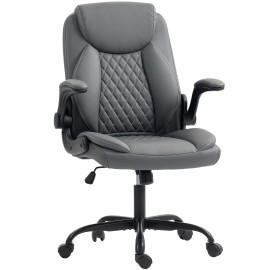 Chaise de bureau design Chesterfield DANTE gris foncé