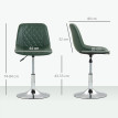Chaise de bureau design Chesterfield AMARA vert vieilli